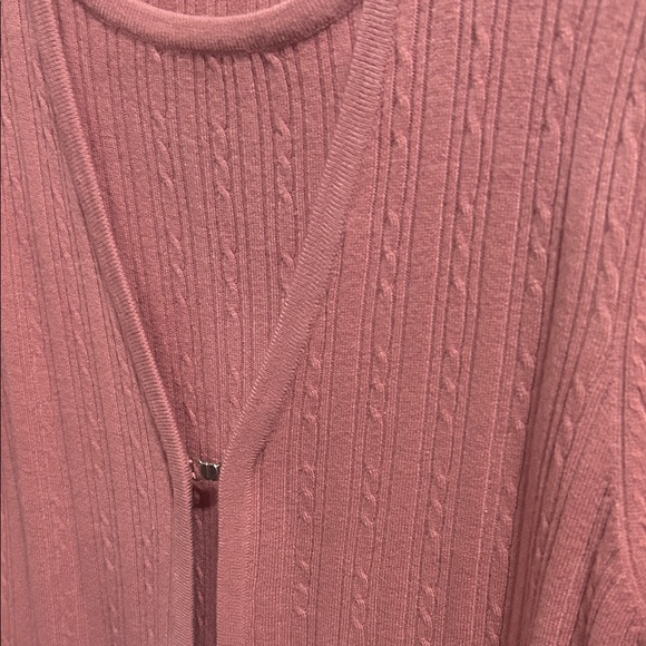 Croft & Barrow Rose Open Front Cardigan - Picture 7 of 11